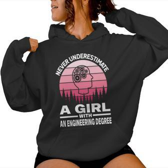 Never Underestimate A Girl With An Engineering Degree Women Hoodie - Seseable