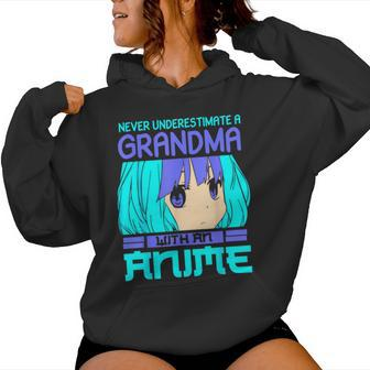 Never Underestimate A Grandma With An Anime Women Hoodie | Mazezy
