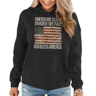 United We Stand Divided We Fall God Bless America Women Hoodie - Monsterry DE
