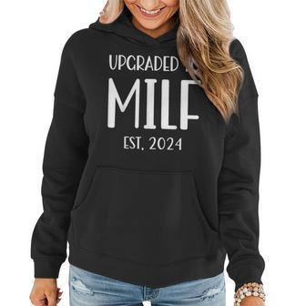 Upgraded To Milf Est 2024 Soon To Be Mom Womens Women Hoodie - Monsterry UK