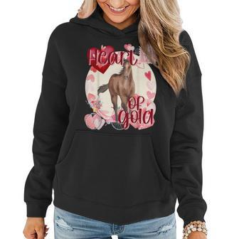 Valentine Horse Simply Watercolor Southern Colors Comfort Women Hoodie - Seseable