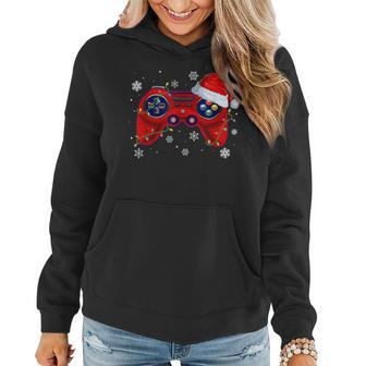 Video Game Controller Christmas Santa Hat Gamer Boys Girls Women Hoodie - Seseable