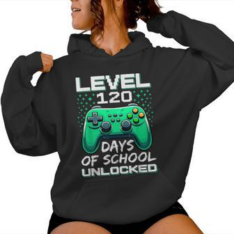 Video Gamer Student 120Th Day Teacher 120 Days Of School Women Hoodie - Seseable