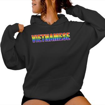 Vietnamese Pride Lgbtq Rainbow Vietnam Pride Women Hoodie - Monsterry