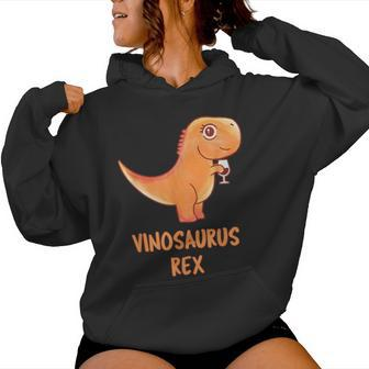Vinosaurus Rex inosaur Wine Dino -Inosaursine Kapuzenpullover für Damen - Seseable