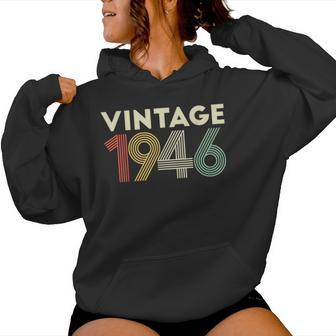 Vintage 1946 75Th Birthday For 75 Year Old Women Hoodie - Monsterry UK