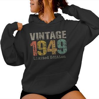 Vintage 1949 75Th Birthday 75 Year Old For Women Women Hoodie - Thegiftio UK
