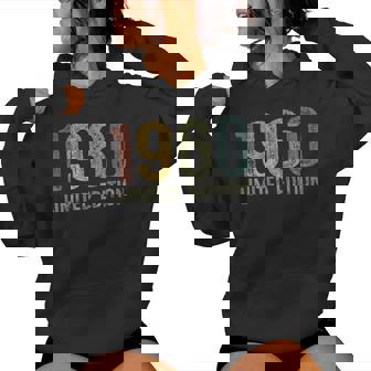 Vintage 1960 Nacido En 1960 63 Años Cumpleaños Hombre Sudadera con capucha para mujer - Regaloses