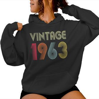 Vintage 1963 60Th Birthday 60 Years Old Women Hoodie - Monsterry UK