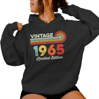 Vintage 1965 Birthday Limited Edition Born In 1965 Women Hoodie - Thegiftio UK