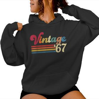 Vintage 1967 Retro 55'S 55Th For B-Day Women Hoodie - Monsterry