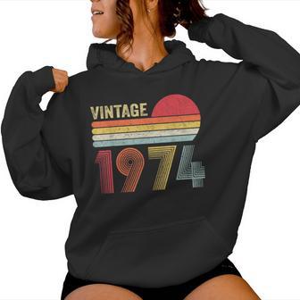 Vintage 1974 50Th Birthday 50 Years Old Women Hoodie - Monsterry AU