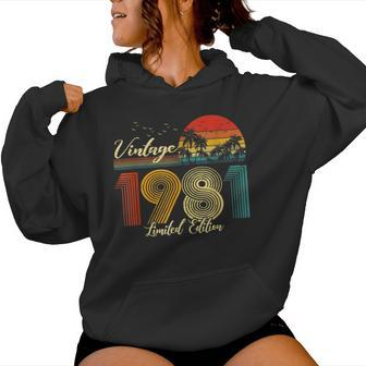 Vintage 1981 Limited Edition 39 Birthday Women Hoodie - Monsterry UK