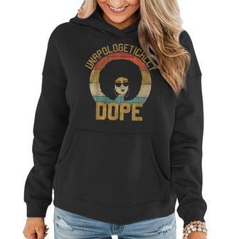 Vintage Afican Afro Unapologetically Dope Pride Black Women Women Hoodie - Monsterry