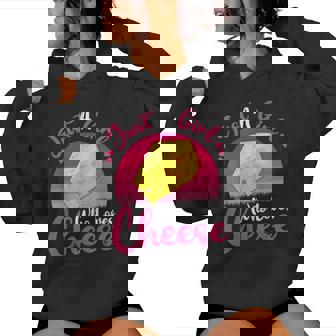 Vintage Cheese Food Lover Just A Girl Who Loves Cheese Women Hoodie - Thegiftio