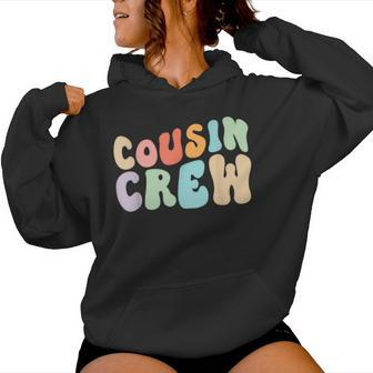 Vintage Cousin Crew Groovy Retro Family Matching Cool Women Hoodie - Monsterry DE