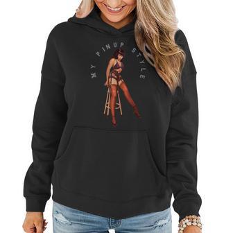 Vintage Sexy Pinup Style Girl Red Socks Women Hoodie - Monsterry UK