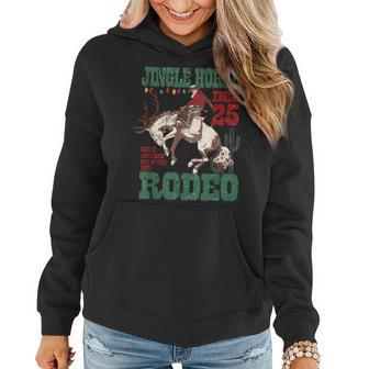 Vintage Jingle Horse Rodeo Howdy Western Christmas Women Hoodie - Thegiftio UK