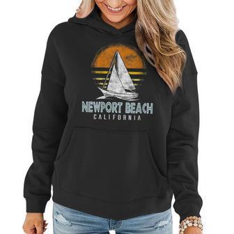 Vintage Nautical Boat Newport Beach California Yacht Club Women Hoodie - Monsterry DE