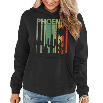 Vintage Phoenix Desert Cactus Phoenix Women Hoodie - Monsterry