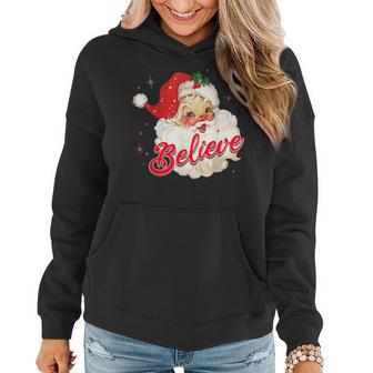 Vintage Santa Claus Believe Christmas Boys Girls Women Hoodie - Thegiftio UK