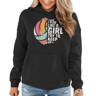 Volleyball For N Girls College Volleyball Lovers Women Hoodie | Mazezy UK