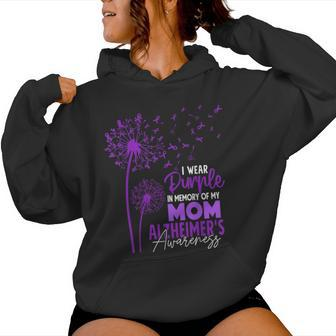 I Wear Purple In Memory Of My Mom Alzheimer's Awareness Women Hoodie - Monsterry DE