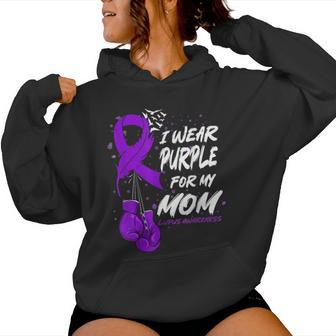 I Wear Purple For My Mom Lupus Awareness Support Women Hoodie - Monsterry