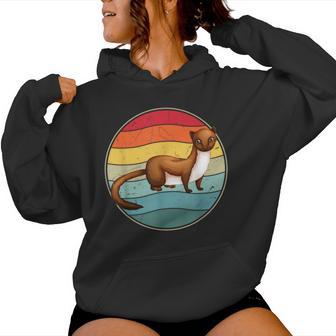 Weasel Retro Weasel Lover Weasel Boy Weasel Girl Women Hoodie - Monsterry DE