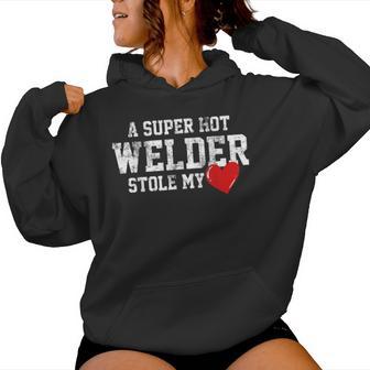 Wife Girlfriend Welder Welding Women Hoodie - Monsterry UK