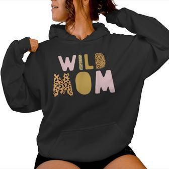 Wild One Mom Two Wild Birthday Outfit Zoo Birthday Animal Women Hoodie - Thegiftio UK