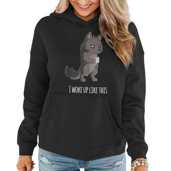 I Woke Up Like This Coffee And Wolf Women Hoodie - Monsterry DE
