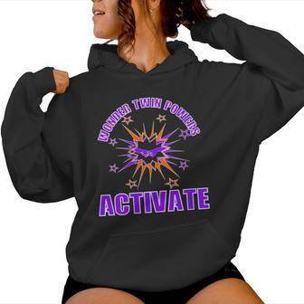 Wonder Twin Powers Activate Twin Brother Twin Sister Women Hoodie - Monsterry UK