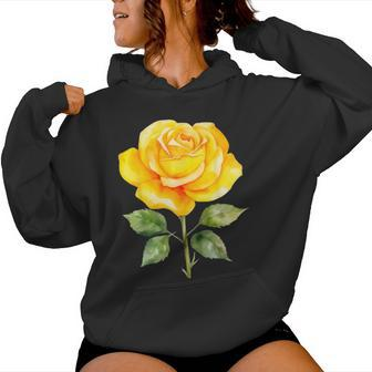 Yellow Rose Flower Hot Topic Women Hoodie - Monsterry DE