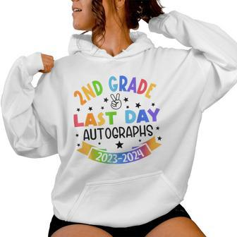 2024 Last Day Of School Autograph 2Nd Grade Graduation Party Women Hoodie - Seseable