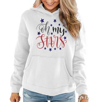 4Th Of July Fourth Oh My Stars Mom Wife Daughter Women Hoodie - Monsterry UK