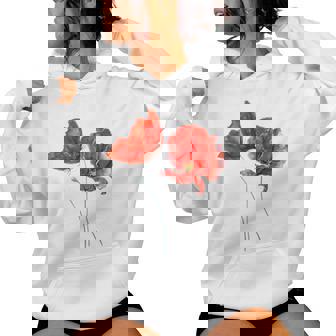 Amapolas Amapola Roja Flor Naturaleza Es Sudadera con capucha para mujer - Regaloses