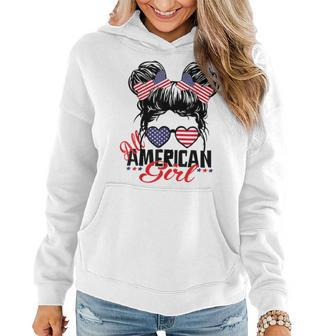All American Girl Independence 4Th Of July Patriotic Women Hoodie - Monsterry DE
