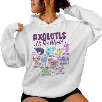 Axolotl Cute Axolotls Of The World Kawaii Girl Boy Kid Women Hoodie | Mazezy