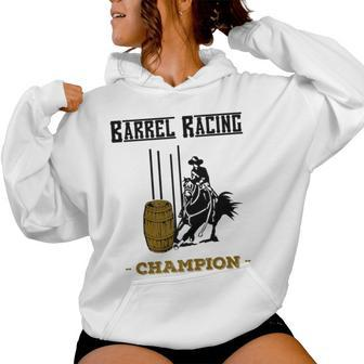 Barrel Racing Champion Western Riding Quarter Horse Women Hoodie - Monsterry UK