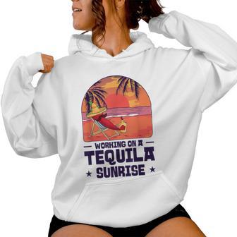 Bartender Mixing Tequila Sunrise Mexican Mexico Women Hoodie - Monsterry AU