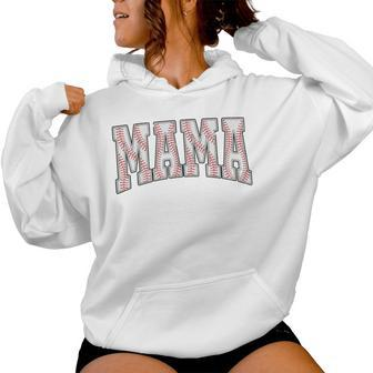 Baseball Mama Retro Loud Mom And Proud Mommy Mother's Day Women Hoodie - Seseable
