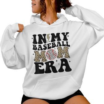 In My Baseball Mom Era Leopard Mom Baseball Mama Women Hoodie - Seseable