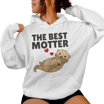 Best Motter Otter Worspiel Für Die Beste Mama Cute Animals Kapuzenpullover für Damen - Geschenkecke