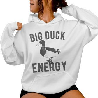 Big Duck Energy Retro Vintage Style Duck Meme Women Hoodie - Monsterry DE