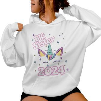 Big Sister 2024 Unicorn Women Hoodie - Thegiftio UK