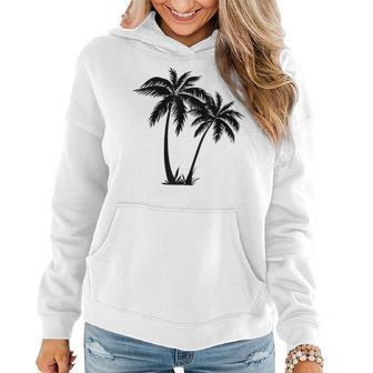 Black White Palm Trees Summer Sun Beach Men Women Hoodie - Monsterry DE