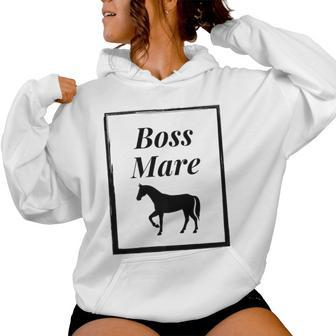Boss Mare Horse Riding Equestrian Graphic Women Hoodie - Monsterry