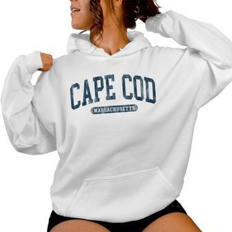 Cape Cod Massachusetts Retro Preppy Throwback Womens Women Hoodie - Seseable