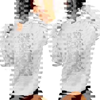 In My Cheer Mom Era Retro Groovy Cheerleading Mom For Womens Women Hoodie - Monsterry